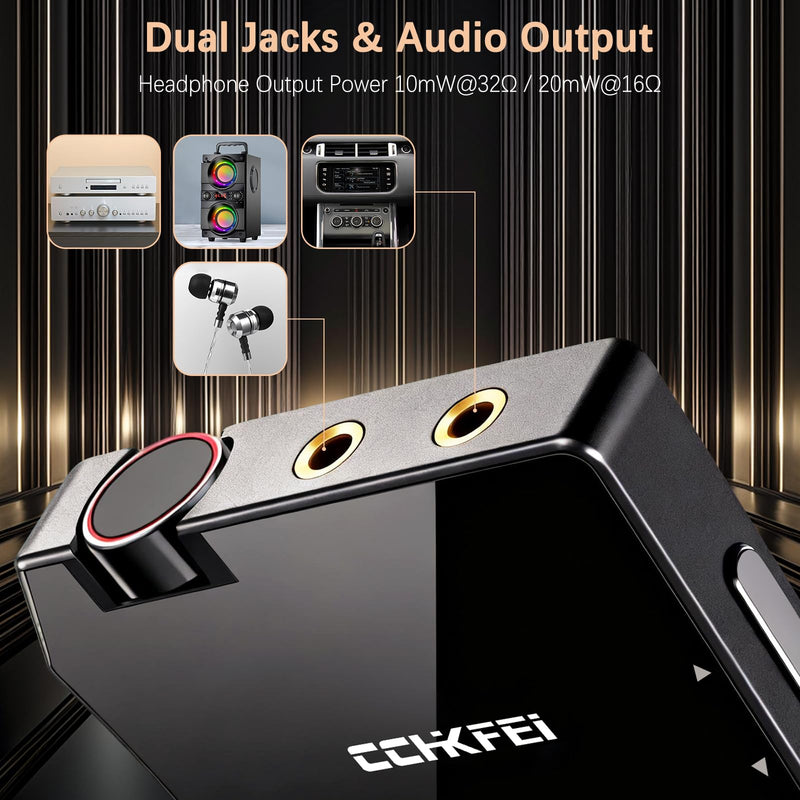 [AUSTRALIA] - 64GB MP3 Player with Bluetooth 5.3, MP3 Player Bluetooth with 2.8'' Touch Screen Digital Music Player with HiFi Sound Voice Recorder, Dual Headphone Jacks, Supports Up to 128GB for Sports Runners MP3 Player M22 64G-Black 