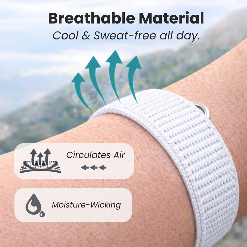 Herz P1 Smart Band + White Strap – Fitness & Sleep Tracking Wristband with Extra Adjustable Nylon Bands in Frosted White, Long Battery Life, Activity & Rest Monitoring, Splash Resistant, App Connected