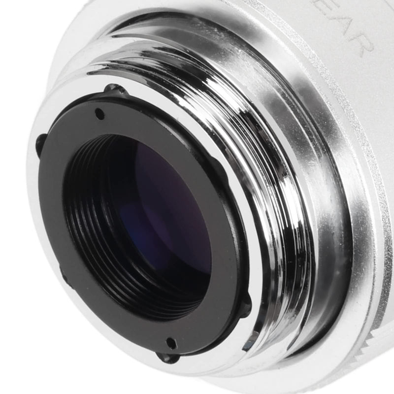Pomya 25mm F1.4 Large Aperture Manual Focus, CCTV Lens, Prime MFT Lens for M43,Support Bar Shop Parking House Warehouse (Silver) 25mm F1.4 White