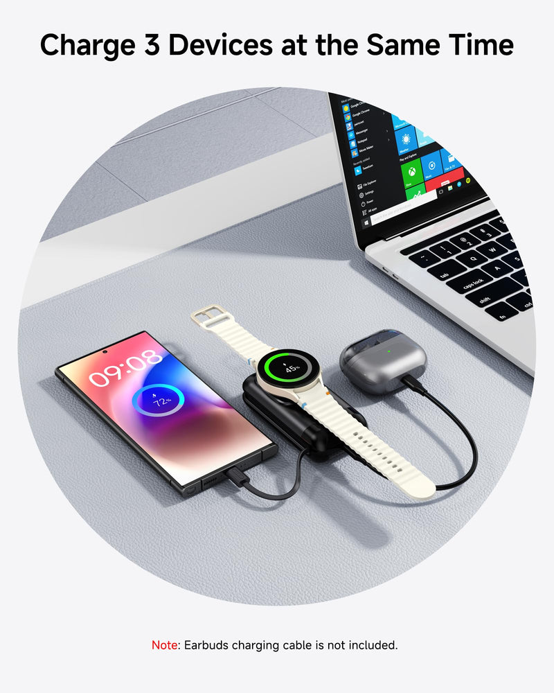 Charger Stand for Samsung Watch and 6000mAH Portable Charger for Samsung Watch and Phone
