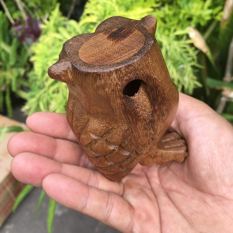 Wooden Percussion Frog, Cricket and Owl Set 3 Musical Instrument Products From Thailand Home Office Decoration Nice Gift (Small) Small