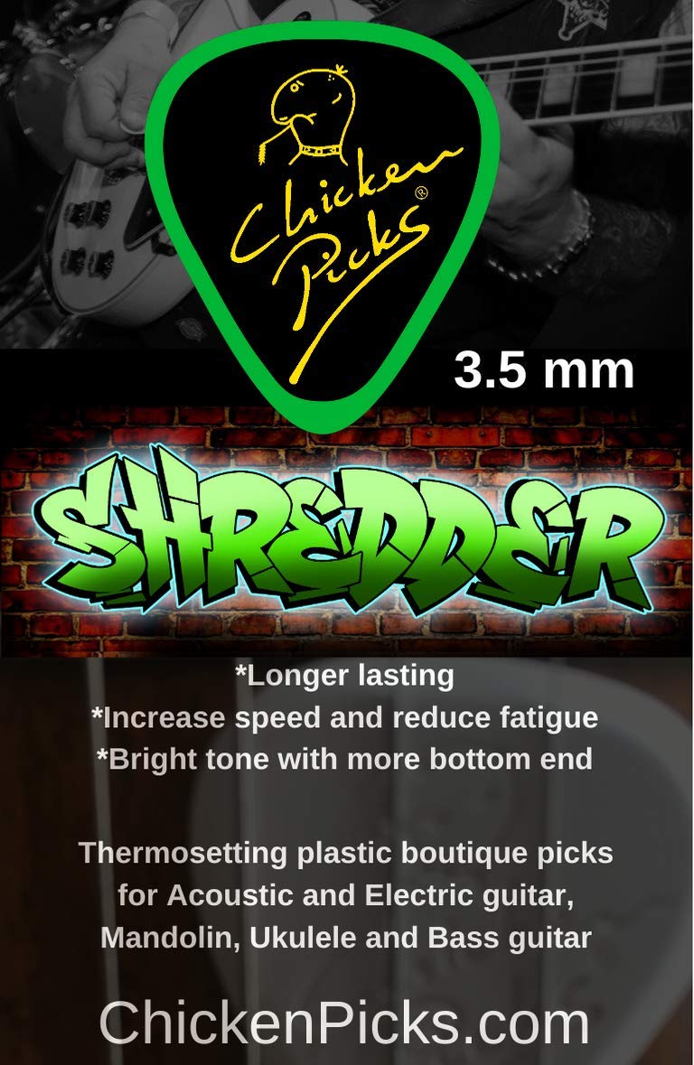 ChickenPicks 10796052 3 x Guitar picks Shredder 3.5 mm, White