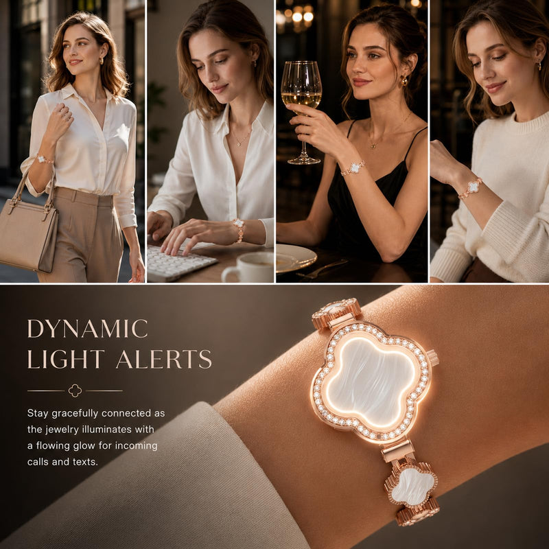 Yihou Smart Bracelet for Women Fitness Tracker Fitness Elegant Bracelet with Heart Rate Monitor Sleep Tracker for Android iOS Rosegold