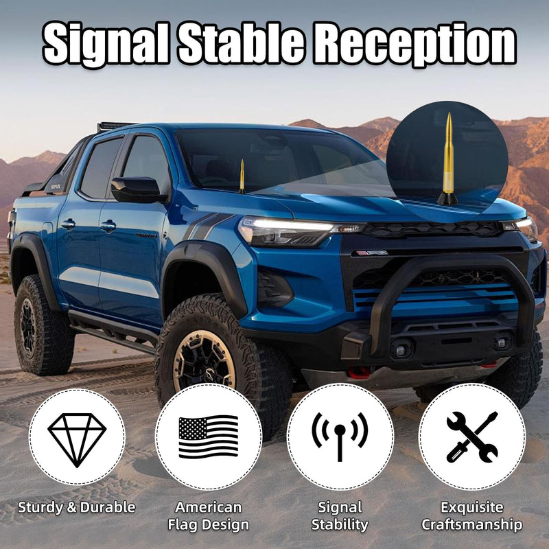 [AUSTRALIA] - Xinhongfei Car Bullet Antenna Truck Antenna car Exterior Accessories American Flag for Radio for Truck SUV (7.8gold) 7.8gold 