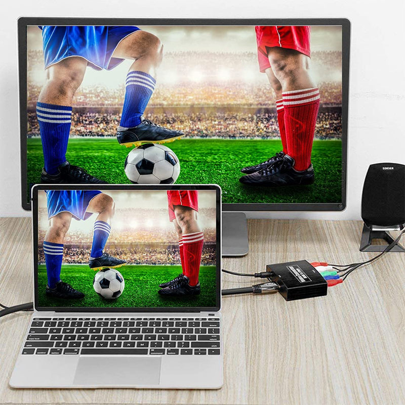YPbPr to HDMI Converter, Component to HDMI, RGB to HDMI Converter Supports 4K Video Audio Converter Adapter HDMI V1.4 for DVD PSP Xbox 360 PS2 Nintendo to HDTV Monitor and Projector