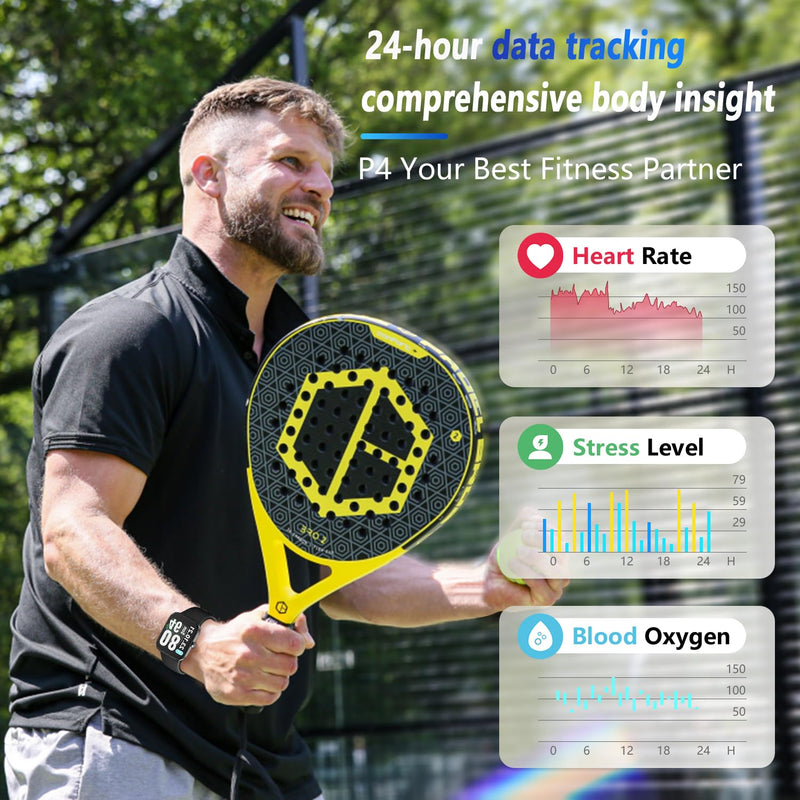 Smart Watch for Men Women, 1.85" HD Touchscreen Fitness Tracker, Bluetooth Notifications/Calls, IP68Waterproof, 140+ Sport Modes, 24/7Heart Rate & Sleep Monitor for iPhone Android iOS Black