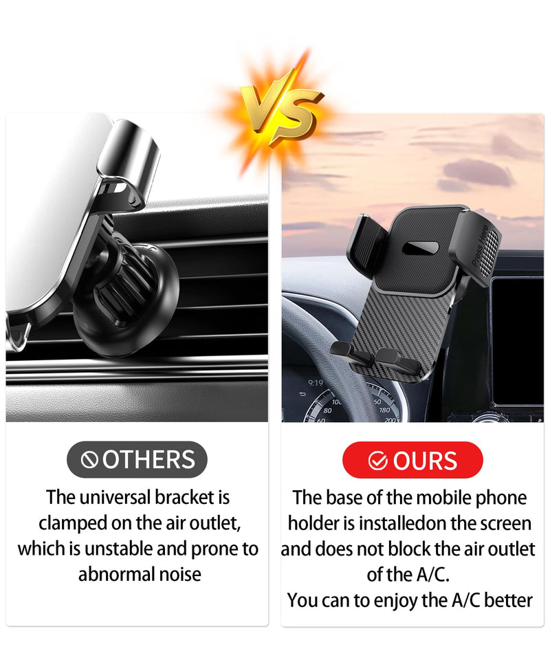 Car Phone Holder for Toyota Highlander 2020-2025 Accessories 8 Inch Screen Fixed Clip Adjustable 360 Degree Rotation Cell Phone Mount Hands Free