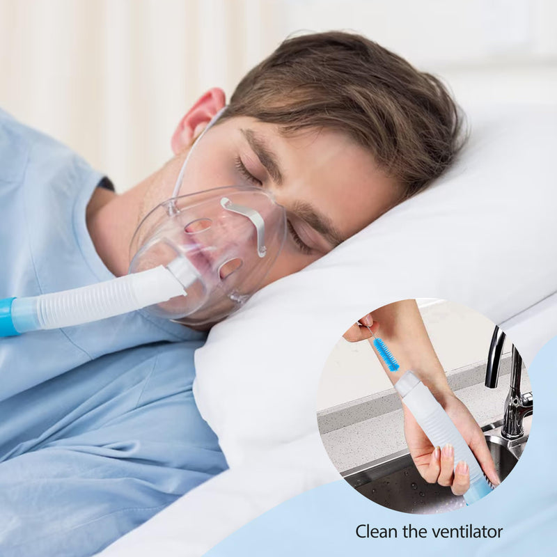 CPAP Cleaning Set, Hose Cleaning Brush, Pipe Brush Cleaning Brush for Hose and Device, Cleaner Hose Brush Accessories for Cleaning for CPAP Hoses Tube (Blue)