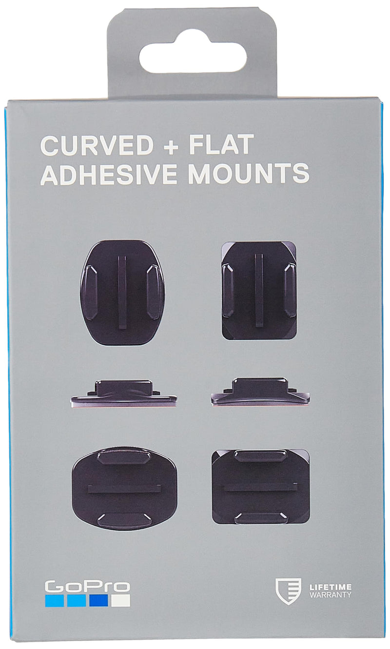 GoPro Flat + Curved Adhesive Mounts (All GoPro Cameras) - Official GoPro Mount Black