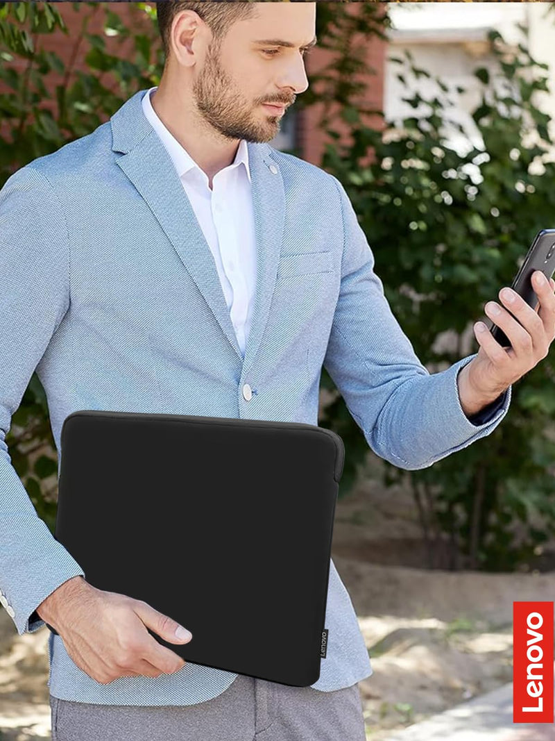 [AUSTRALIA] - Lenovo Basic Laptop Sleeve 14 Inch Notebook/Tablet Compatible with MacBook Air/Pro Neoprene Material - Soft Fleece Lining - Zippered Top Opening - Black 