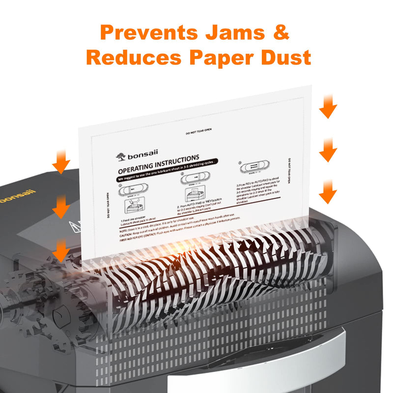 Bonsaii Paper Shredder Lubricant Sheets, 24-Pack (8.4 x 5.9 inch/Piece) 24 PACK
