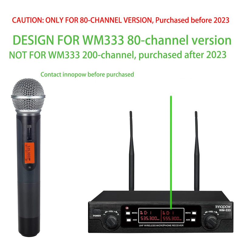 80-Channel Handheld Microphone - Pre-2023 Model for WM333/WM333B Base Receiver
