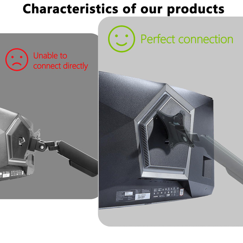 AG326UD VESA Mount Adapter Compatible with AOC Agon PRO 32" 34" 45" Monitor | （Fits AG326UD , AG346UCD , AG456UCZD）– 75x75 to 100x100 Wall Mount Bracket AG326UD ,AG346UCD