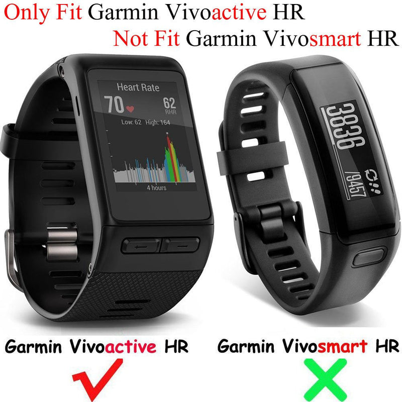 Band for Garmin Vivoactive HR Watch, Soft Silicone Wristband Replacement Band for Garmin Vivoactive HR Sports Watch 3Pcs,Black&Red&Navy