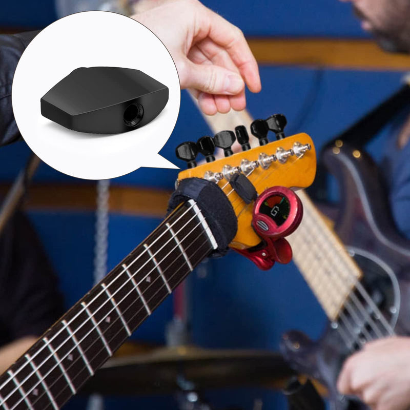Metal Black Guitar Tuning Peg Buttons, Square Shape Tuning Key Button Heads Tuners Machine Handle for Folk Electric and Acoustic Guitar, Pack of 6