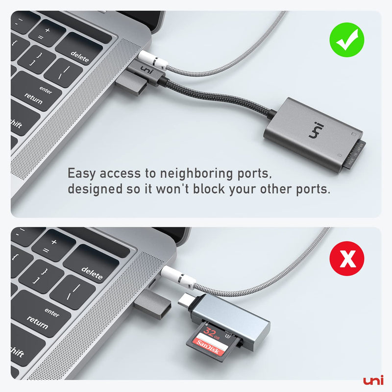 SD Card Reader, uni Sturdy USB C to Micro SD Memory Card Reader Adapter ( 2TB Capacity, 5Gbps Transfer) Thunderbolt 3 Compatible with Android Galaxy S20, MacBook Pro/MacBook Air and More