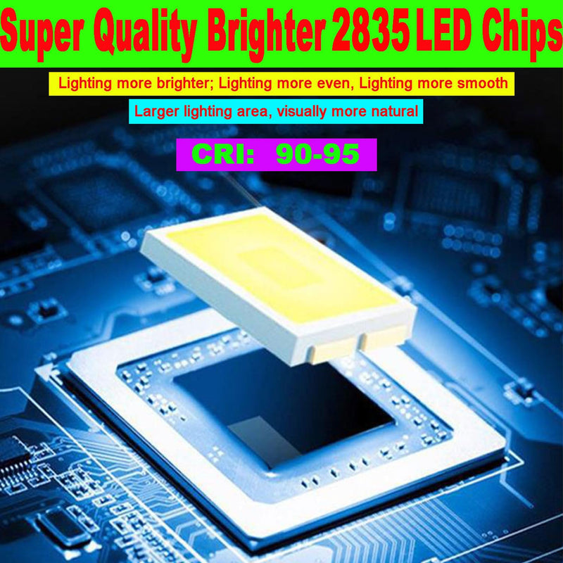 [AUSTRALIA] - SUYOOULIN LED Strip Lights, 16.4ft Dimmable DC 12V SMD 2835 Triple Rows 1800 LEDs 38000LM Super Bright LED Ribbon Strip, Tube Waterproof IP67 for Home Party Decoration (Daylight White 6500K) Daylight White 6500K 