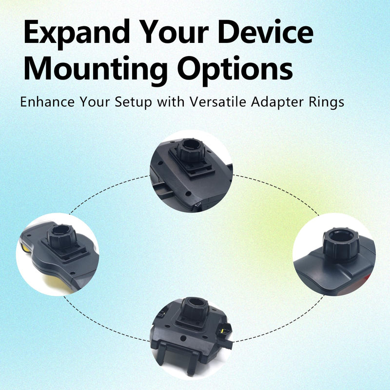 6 Pack Car Phone Mount Replacement Parts Tightening Nut for Replacement Car Mount Screw-On Ball-Joint Fixed Adapter Head Bracket Holder Ring for Camera DVR Camcorder Wireless Phone 17mm