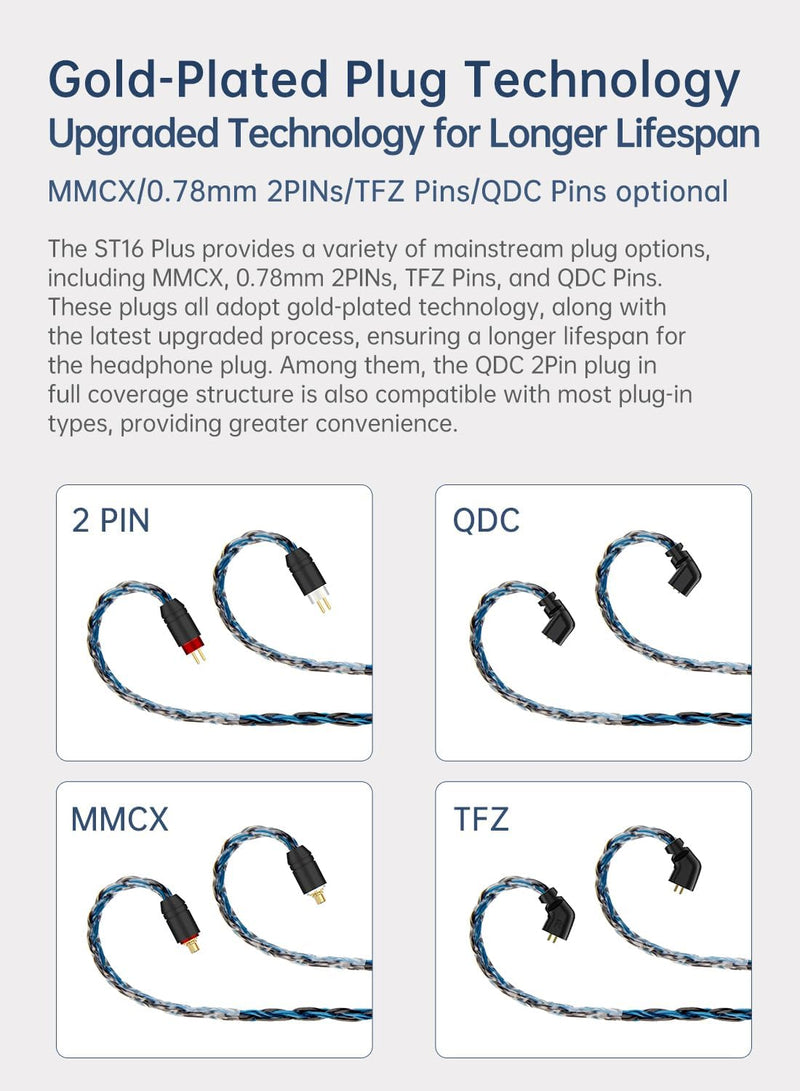 2M Extra Long Earphone Cable and CCA C10 4BA+1DD Hybrid Drivers in Ear Monitors