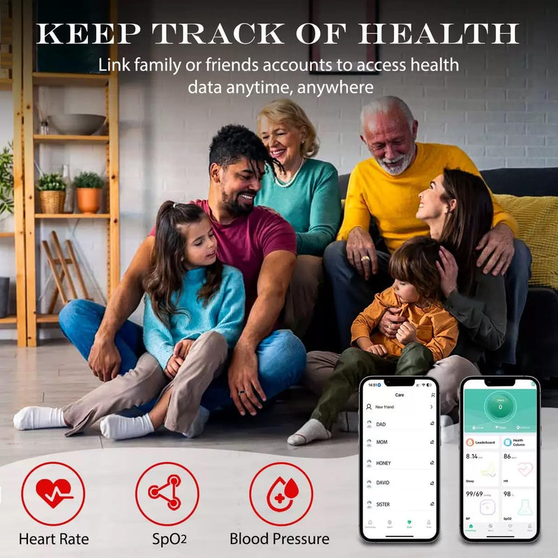 Smart Ring Health & Fitness for Men & Women-Tracker Sleep, Heart Rate & SpO₂ Monitoring, Stress & Activity,Women’s Health Support Long Lasting Battery Sleep Ring, Waterproof,No APP Fee(Gold, 9)