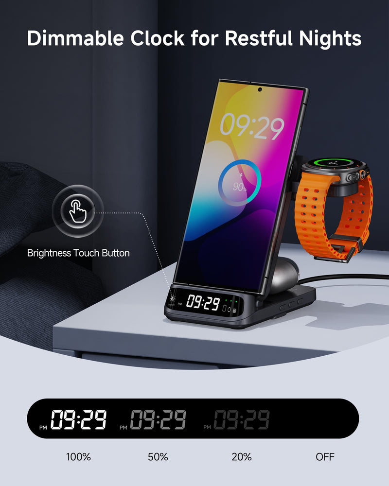 SwanScout Wireless Charger for Samsung, for Samsung S25/S24/S23/S22/Galaxy Watch7/Ultra/6/5/4/3