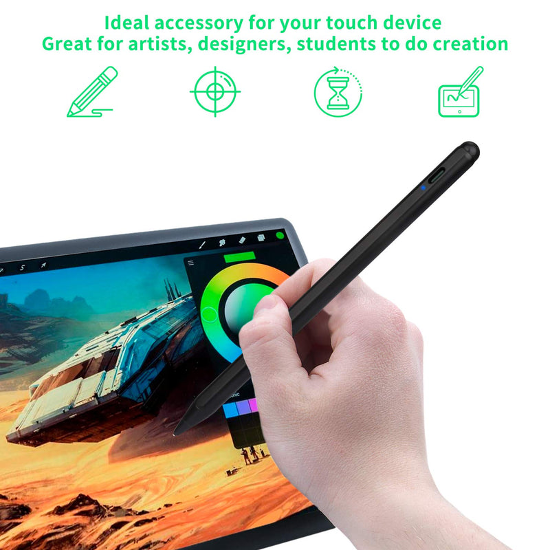 V60 ThinQ Stylus Pen, Active Stylus Electronic Pen Compatible with V60 ThinQ,Capacitive Digital Pencil Good for Sketching and Note-Taking Pens with Type-C Rechargeable, Black