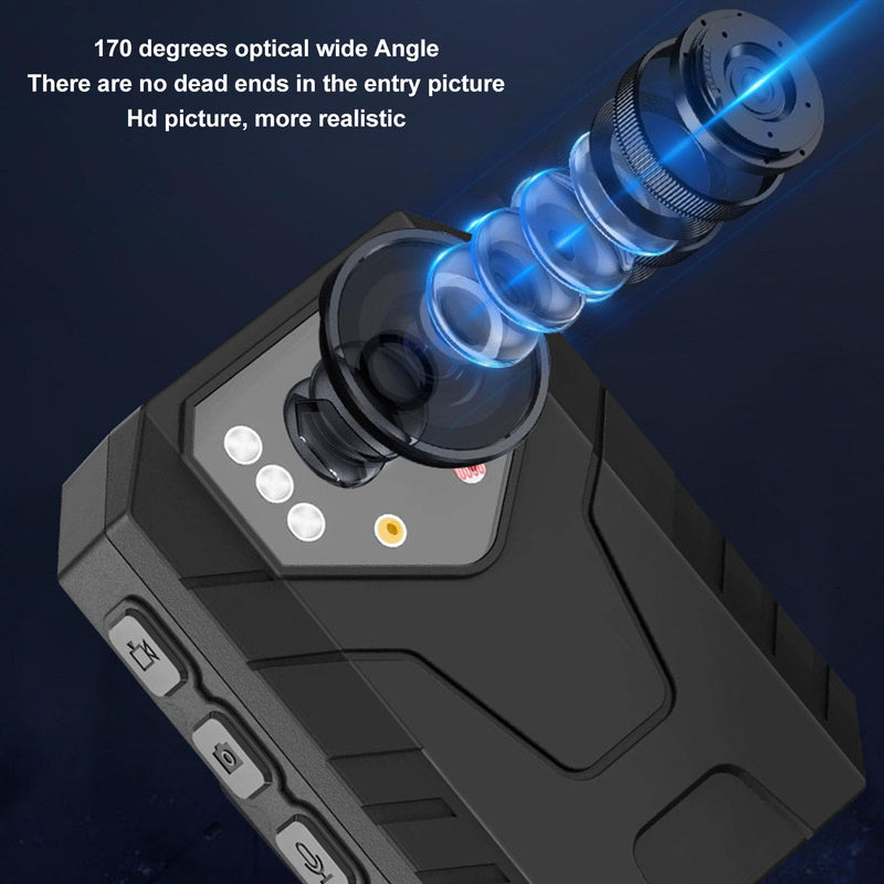 [AUSTRALIA] - Luqeeg 4K Worn Camera, Design, Night, Motion Detection, Wearable Video Recorder with Back Clip for Law Enforcement 