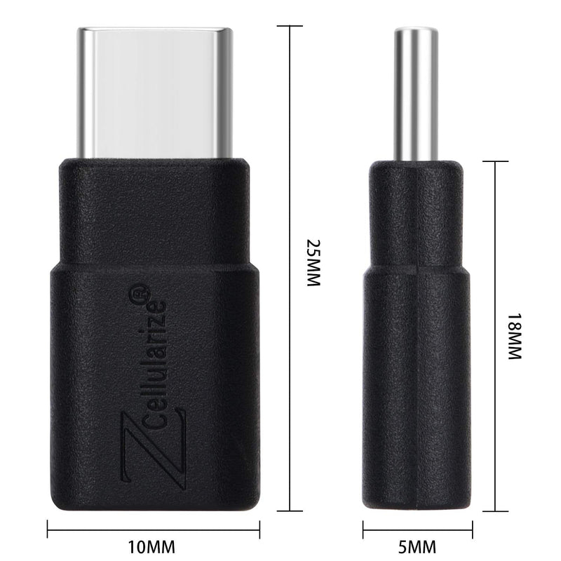 Cellularize USB C Extender Adapter (2 Pack) 3.2/40Gbps Short Dock Extension Type-C 8K@60Hz PD 100W Low Profile Type-C Male to Female Thunderbolt QC & Data Transfer for USB-C Devices 2 Pack