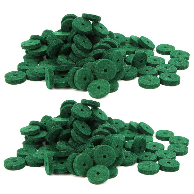 Piano Felt Pad 180PCS 22mm Dia Pure Wool Round Keyboard Balance Washers Piano Parts Replacement (Green)