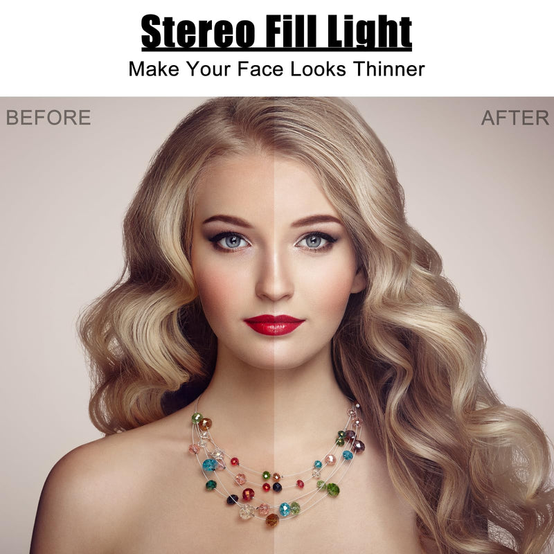 Mini Ring Light for Phone, Starkik Rechargeable Cell Phone Selfie Light Clip On for iPhone, Laptop, Make up, Portable Phone Light (White) mini ring light M