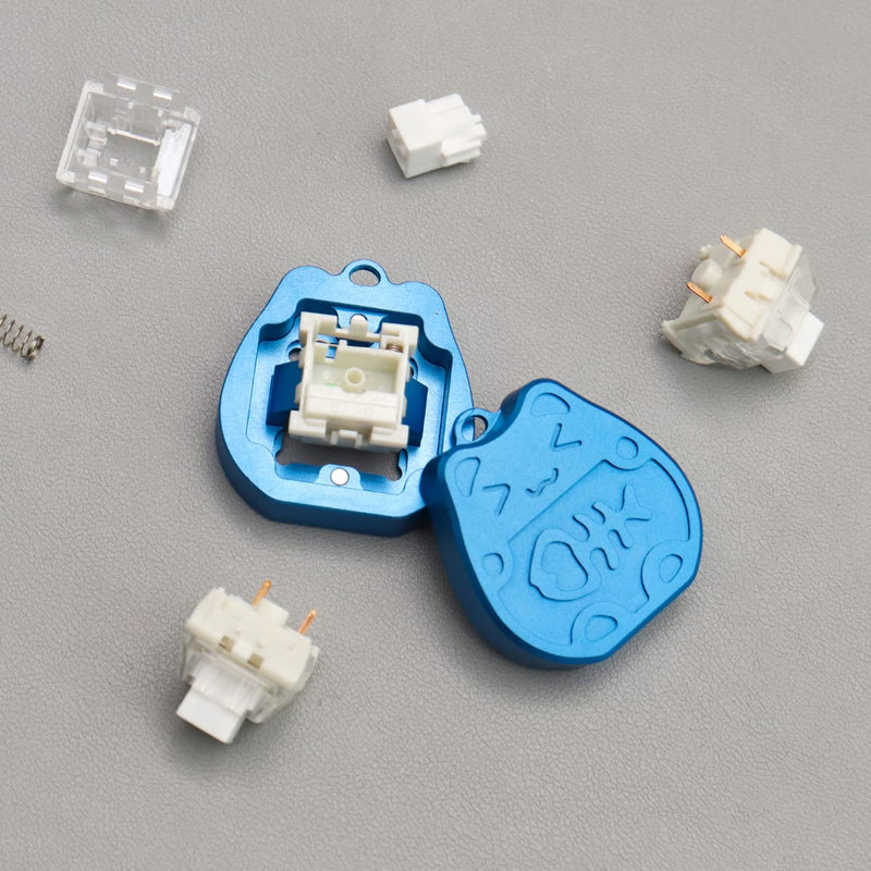 Switch Opener Blue Lucky Cat Gold Aluminum for Kailh Gateron Cherry MX Switches Mechanical Keyboard Custom Opening Tool with Metal Magnet