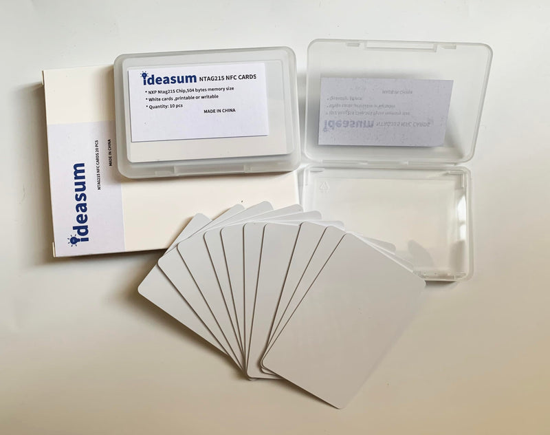 20 pcs White Blank NTAG215 PVC Cards with NXP NTAG215 Chips, NFC Cards for Smart Home and Smart Office,Gaming Cards,Printable NFC Cards with Own Design