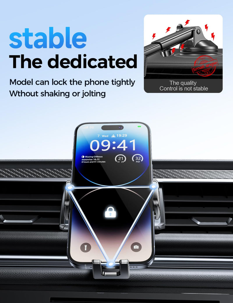 Car Phone Holder for Nissan Murano 2015-2024 Accessories,Ultra-Stable Clip with Anti-Shake,360° Rotation Smart Phone Mount