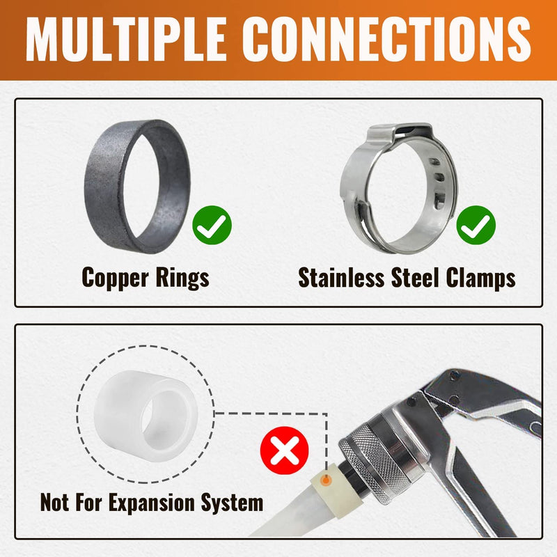 [AUSTRALIA] - SUNGATOR 6-Pack PEX 1/2" x 3/4" NPT Male Threaded Adapter Crimp Fitting, No Lead Brass 1/2" x 3/4", 6 Pack 