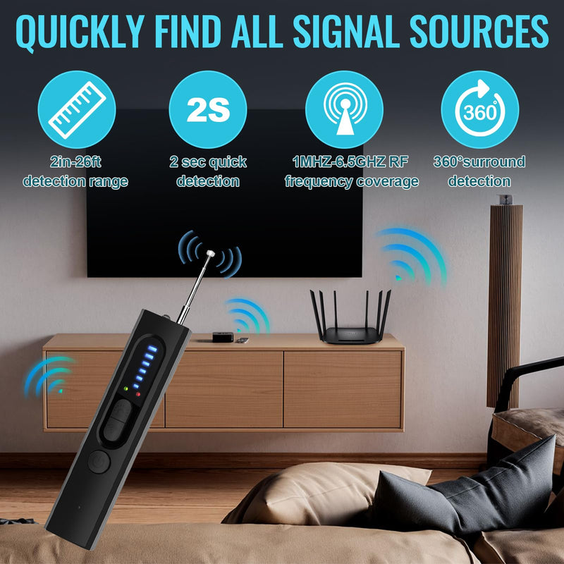 Hidden Camera Detectors, Anti-Spy Camera Finder Detector, Bug Detector, GPS Hidden Camera Detectors, Tracking Device Detectors, Camera Detector for Hotels, Home, Airbnb, Office (X13) X13