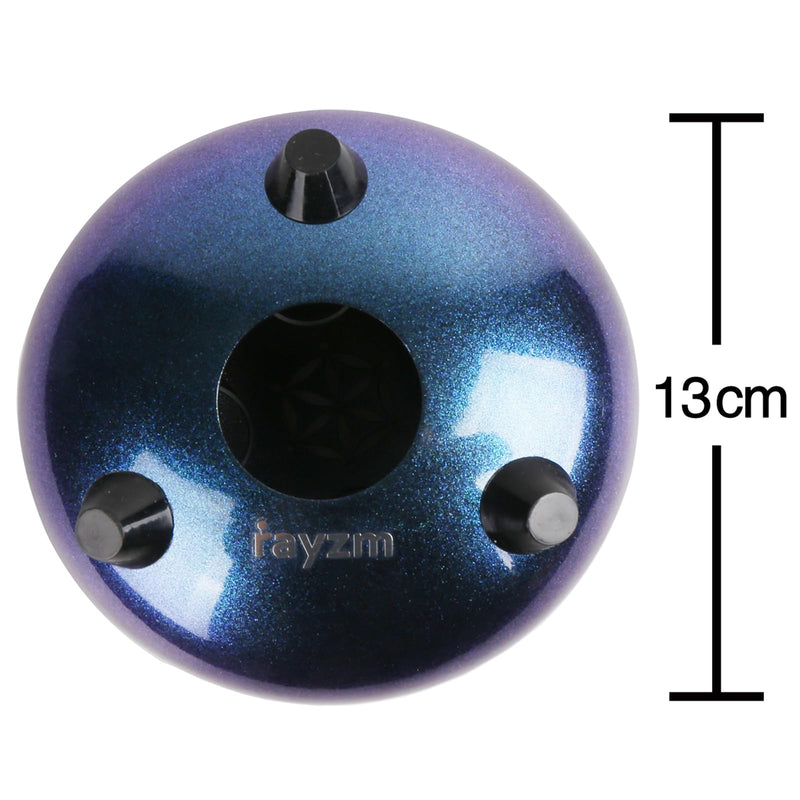 Rayzm Titanium Steel Tongue Drum with a Carry Bag, 5 Inches (13cm) 8 Notes Diatonic Scale Handpan Tank Drum Kit, Portable C-Key Percussion Instrument. Blue
