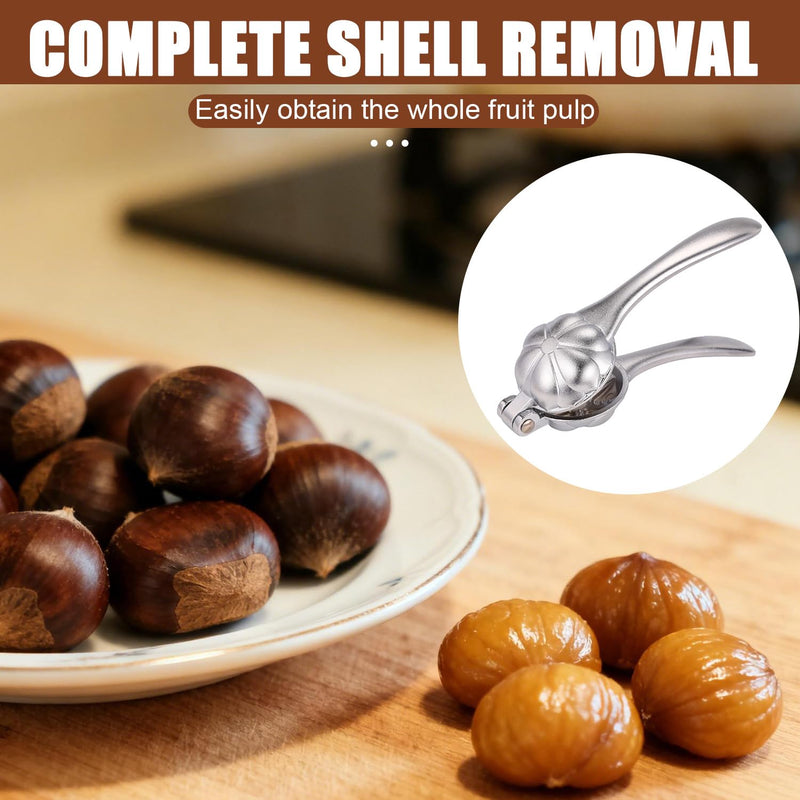 [AUSTRALIA] - Chestnut Cutter Tool Set, Chestnut Peeler with Walnut Cracker Opener Clip Nut Pick Tool Stainless Steel Finger Guards for Safe & Easy Pecans Almonds Processing Set two 