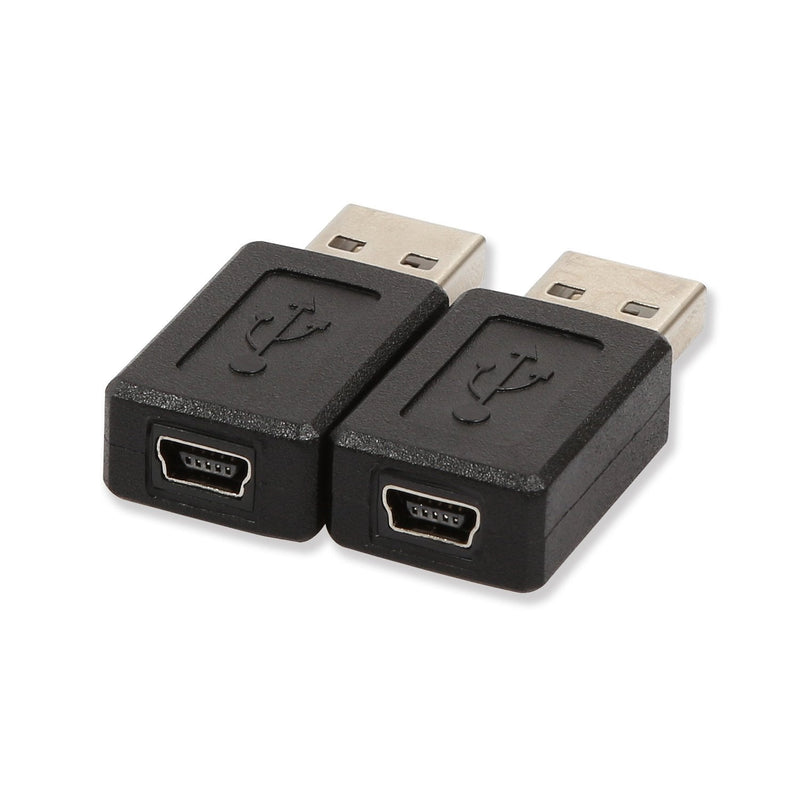 Electop 2 Pack USB 2.0 A Male to USB B Mini 5 Pin Female Adapter Converter