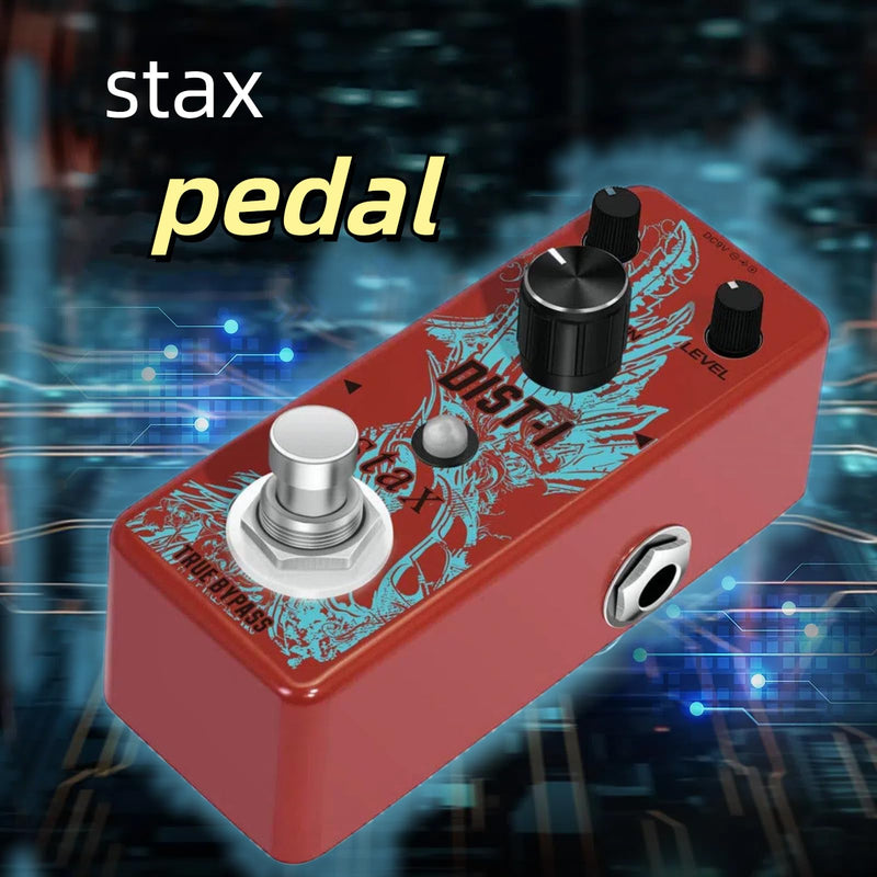 Stax Vintage British Distortion Pedal - Classic UK-Inspired Overdrive & Crunch for Guitar High Gain Tube Amp Tone True Bypass. British Dish