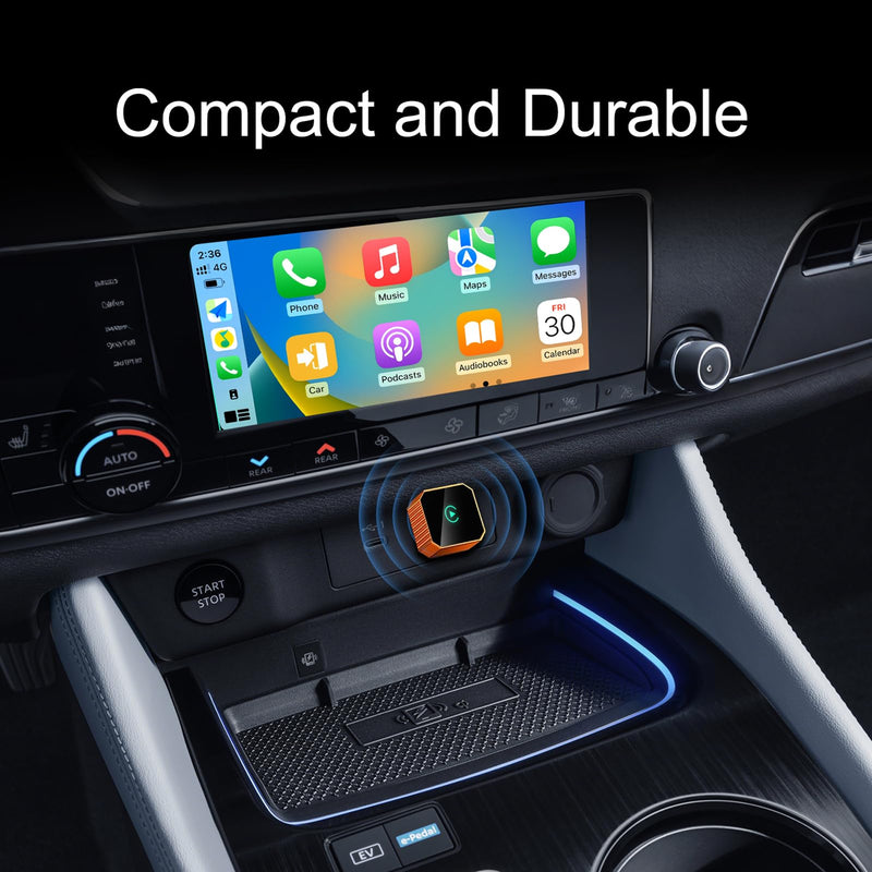 2026 Upgraded Mini Wireless CarPlay Adapter for Android Auto & Apple CarPlay, Plug & Play, Fast and Auto Connect, No Latency 2 in 1 Car Play Wireless Adapter for iPhone iOS 10+ & Android 11+