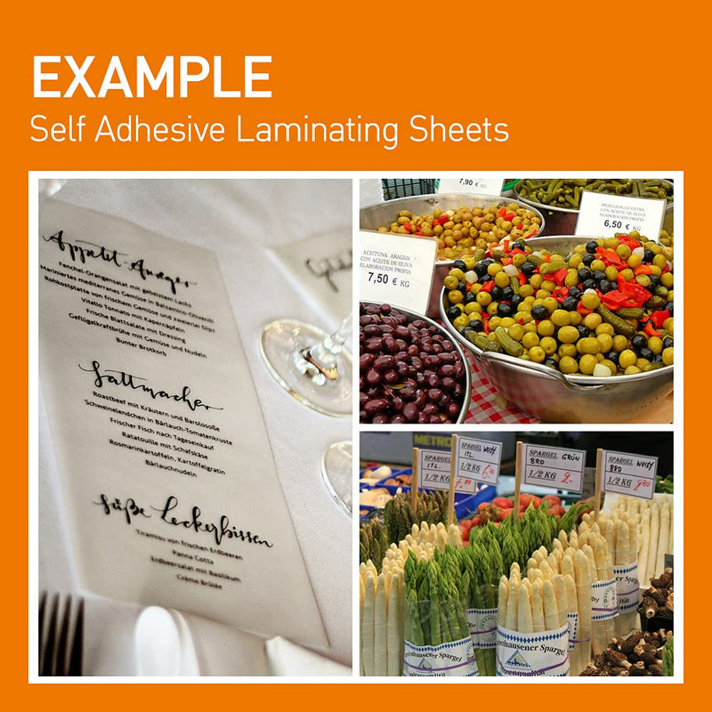 [VIOLETTO] 20 Sheets - Self Adhesive Laminating Sheets for Ultimate Protection. No Machines Needed, 4 Mil Thickness, 8.5 x 11 Inches. Effortless, Durable & Perfect for Documents & Photos.