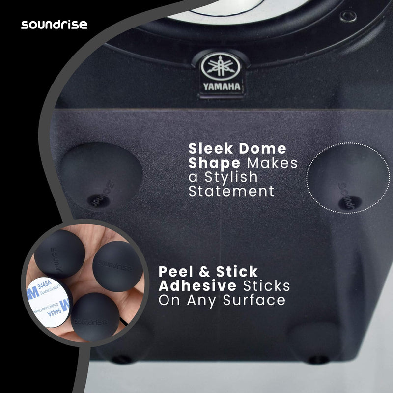 [AUSTRALIA] - Soundrise DOMES Isolation Pads - Sound Dampening & Anti-Vibration Silicone Feet - Audio Isolation Feet for Subwoofers, Speakers & Turntables - Peel & Stick, Durable Class-A Silicone, Non-Slip (8-Pack) 8-Pack 