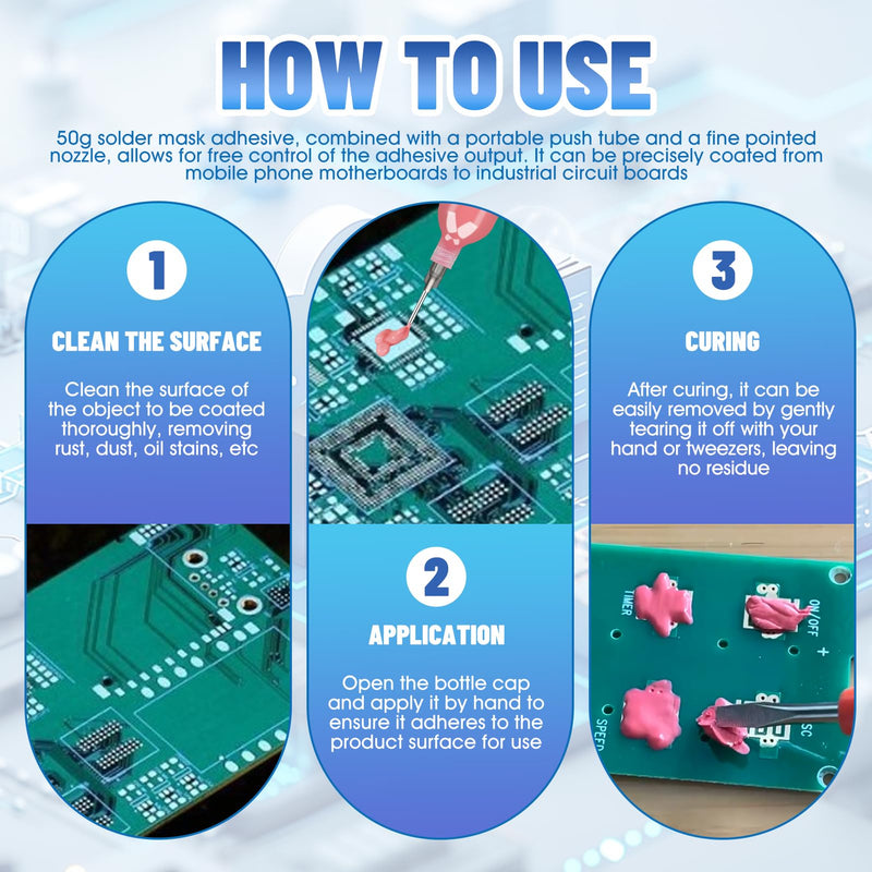 AllisWay Soldering Stop Paint, Insulation Paint Electronics, Replacement for Adhesive Tape, Heat Resistant, Easy to Peel, High Temperature Resistance, Suitable for Welding Electronic Components such