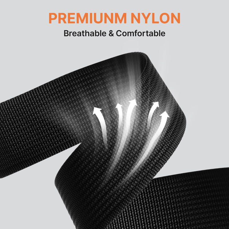 Bandletic Magnetic Nylon Band Compatible with Garmin Watch Quick Fit 26mm | Twin Magnets Snap Band On/Off in Two Seconds, Reinforced CSPE Rib for Intense Workout & Outdoors, Fits Fenix 8 51mm/7X/6X/5X Black L(7.3"-8.7")