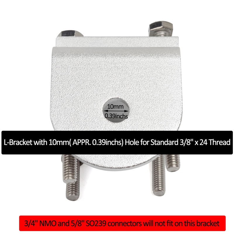 [AUSTRALIA] - HYS Heavy Duty Groove CB Radio Antenna Mount W/ SO239 Stud, Double Aluminum Single Groove Roll Bar/Mirror Mounting Bracket 