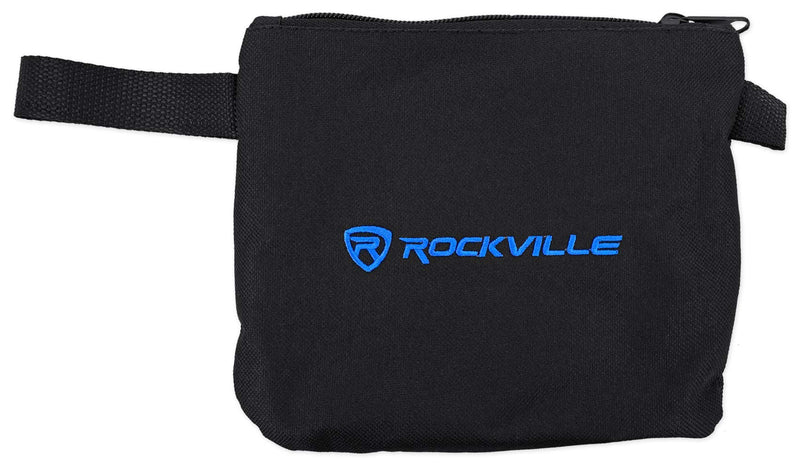 Rockville RSC5B Universal Black DJ Scrim Cloth Cover for X Stand, 360-Degree Coverage, Wrinkle-Resistant, Machine Washable, Perfect for Mobile DJs and Event Performers