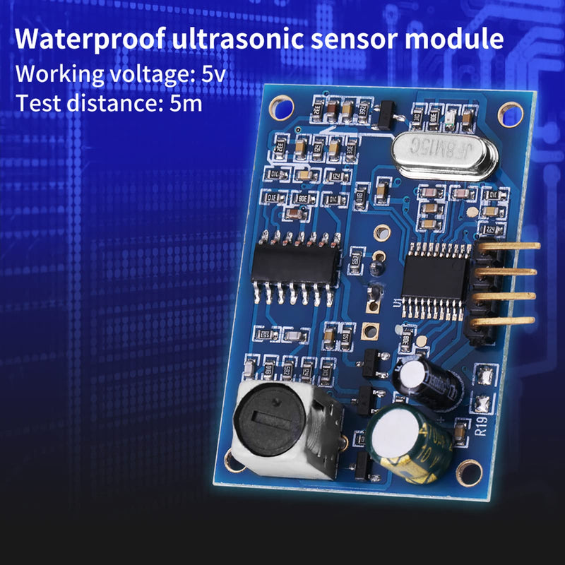 5 V Ultrasonic Wave Distance Measuring Board Distance Module with Waterproof Sensor for Horizontal Distance Measurement