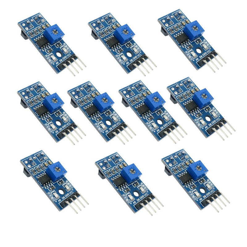 Hailege 10pcs TCRT5000 Infrared Reflective Sensor IR Photoelectric Switch Barrier Line Obstacle Avoidance Module Tracing Sensor Tracing Module for Arduino Smart Car Robot