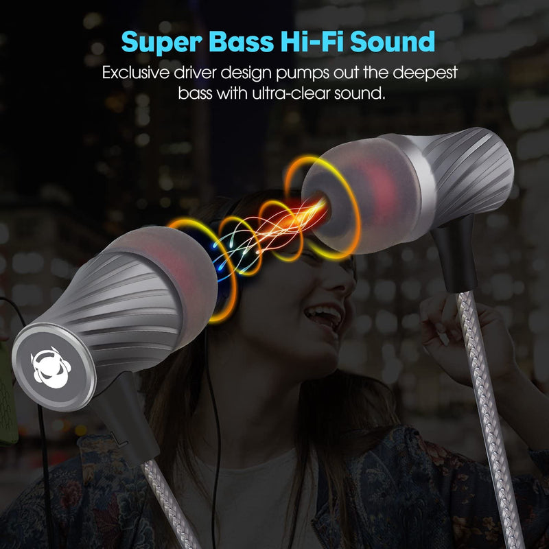 MINDBEAST Super Bass Earbuds Noise Cancelling Wireless and Wired Set, Prime, Amazing Sound Effects
