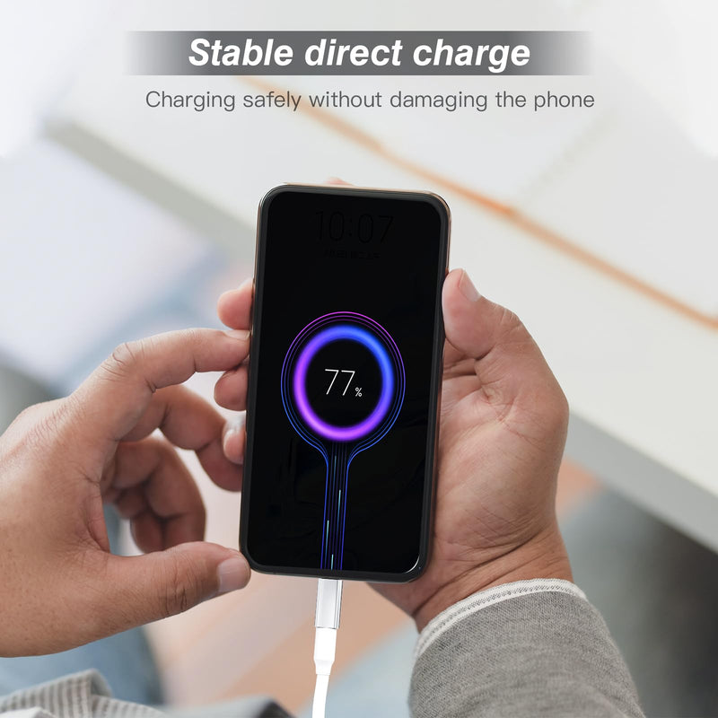 Lightning Female to Micro USB Male Charging Adapter 3 Pack for Apple Android Cable Mobile Phone Micro USB Connector for iPhone Compatible with Samsung Galaxy S6 Edge+ S7 Active